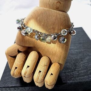 Sparkling AB Glass Cluster Bead Bracelet / Anklet